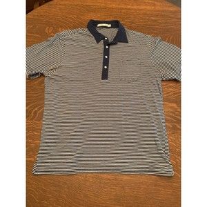 Criquet Golf Polo Black Striped Size XXL 0028